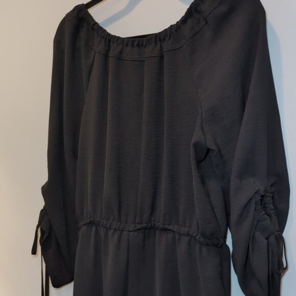 Calvin Klein Drawstring Tie Playsuit Dressy Romper Shorts 3/4 Sleeves Party - Picture 12 of 16